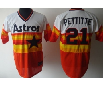 Houston Astros #21 Andy Pettitte Rainbow Throwback Jersey