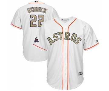 Houston Astros #22 Josh Reddick White 2018 Gold Program Cool Base Stitched MLB Jersey