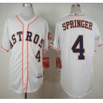 Houston Astros #4 George Springer White Jersey