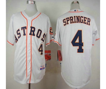 Houston Astros #4 George Springer White Jersey