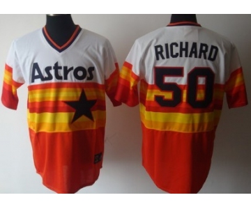 Houston Astros #50 J. R. Richard Rainbow Throwback Jersey