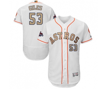 Houston Astros #53 Ken Giles White FlexBase Authentic 2018 Gold Program Cool Base Stitched MLB Jersey