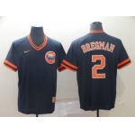 Men Houston Astros 2 Bregman Blue Game Throwback Nike 2022 MLB Jersey