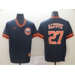 Men Houston Astros 27 Altuve Blue Game Throwback Nike 2022 MLB Jersey