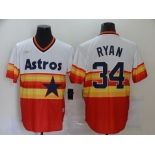 Men Houston Astros 34 Ryan Orange Game 2021 Nike MLB Jersey