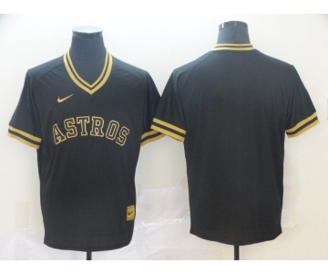 Men Houston Astros Blank Black gold Game Nike 2022 MLB Jersey