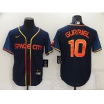 Men's Houston Astros #10 Yuli Gurriel 2022 Navy City Connect Cool Base Stitched Jersey