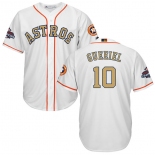 Men's Houston Astros #10 Yuli Gurriel White 2018 Gold Program Cool Base Stitched MLB Jersey
