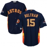 Men's Houston Astros #15 Carlos Beltran Navy Blue 2018 Gold Program Cool Base Stitched MLB Jersey