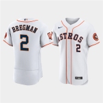 Men's Houston Astros #2 Jose Altuve White 60th Anniversary Flex Base Stitched Baseball Jersey