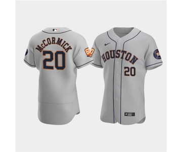 Men's Houston Astros #20 Chas McCormick Gray 60th Anniversary Flex Base Stitched Baseball Jersey