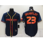 Men's Houston Astros #23 Michael Brantley 2022 Navy City Connect Cool Base Stitched Jersey