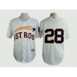 Men's Houston Astros #28 Colby Rasmus 1972 White Turn Back The Clock Jersey