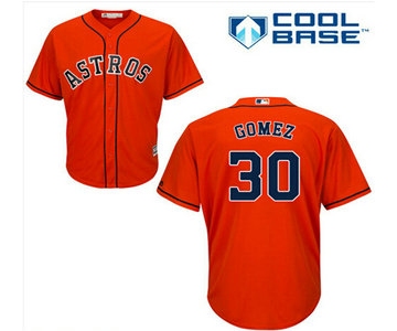 Men's Houston Astros #30 Carlos Gomez Alternate Orange MLB Cool Base Jersey