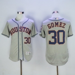 Men's Houston Astros #30 Carlos Gomez Gray Road 2016 Flexbase Majestic Baseball Jersey