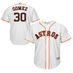 Men's Houston Astros #30 Carlos Gomez Home White MLB Cool Base Jersey