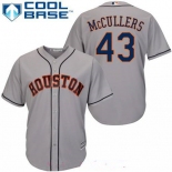 Men's Houston Astros #43 Lance McCullers Jr. Gray Road Stitched MLB Majestic Cool Base Jersey