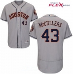 Men's Houston Astros #43 Lance McCullers Jr. Gray Road Stitched MLB Majestic Flex Base Jersey