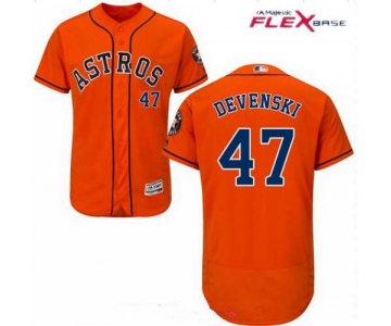 Men's Houston Astros #47 Chris Devenski Orange Alternate Stitched MLB Majestic Flex Base Jersey