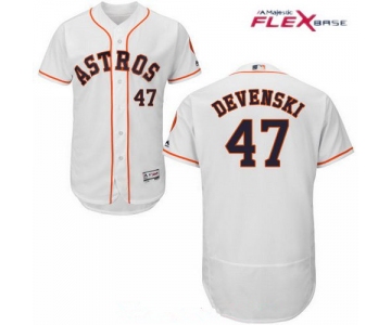 Men's Houston Astros #47 Chris Devenski White Home Stitched MLB Majestic Flex Base Jersey