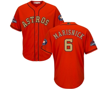 Men's Houston Astros #6 Jake Marisnick Orange 2018 Gold Program Cool Base Stitched MLB Jersey