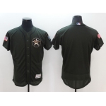 Men's Houston Astros Blank Green Salute to Service 2016 Flexbase Majestic Baseball Jersey