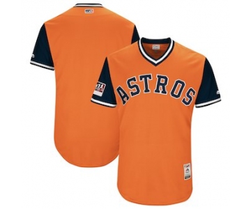 Men's Houston Astros Blank Majestic Orange 2018 Players' Weekend Authentic Team Jersey