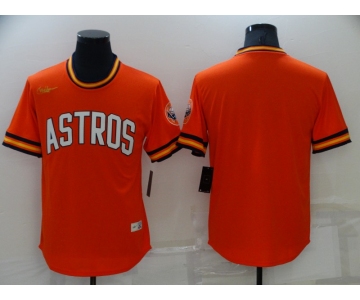 Men's Houston Astros Blank Orange Cooperstown Collection Cool Base Stitched Nike Jersey