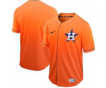 Men's Houston Astros Blank Orange Drift Fashion Jersey