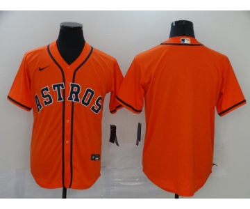 Men's Houston Astros Blank Orange Stitched MLB Cool Base Nike Jersey