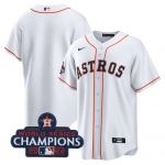 Men's Houston Astros Blank White 2022 World Series Champions Home Stitched Baseball Jersey