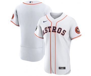 Men's Houston Astros Blank White 2022 World Series Flex Base Stitched Baseball Jersey