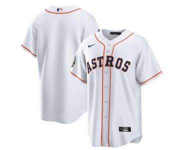 Men's Houston Astros Blank White 2022 World Series Home Stitched Baseball Jersey