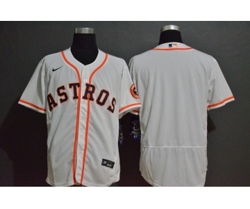 Men's Houston Astros Blank White Stitched MLB Flex Base Nike Jersey