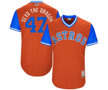 Men's Houston Astros Chris Devenski Devo the Dragon Majestic Orange 2017 Players Weekend Authentic Jersey