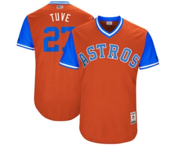 Men's Houston Astros Jose Altuve Tuve Majestic Orange 2017 Players Weekend Authentic Jersey