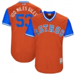 Men's Houston Astros Ken Giles 100 Miles Giles Majestic Orange 2017 Players Weekend Authentic Jersey