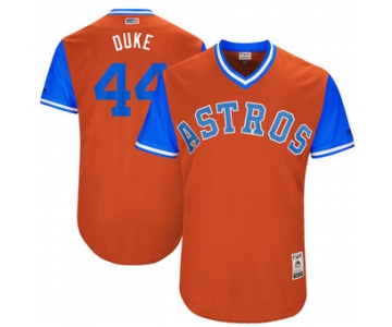 Men's Houston Astros Luke Gregerson Duke Majestic Orange 2017 Players Weekend Authentic Jersey