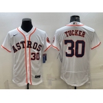 Men's Houston Astros #30 Kyle Tucker White Stitched MLB Flex Base Nike Jersey