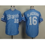 Kansas City Royals #16 Bo Jackson 1987 Light Blue Throwback Jersey