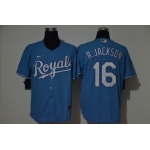 Men's Kansas City Royals #16 Bo Jackson Blue Stitched MLB Cool Base Nike Jersey