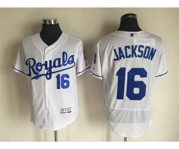 Men's Kansas City Royals #16 Bo Jackson White 2016 Flexbase Majestic Baseball Jersey