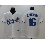 Men's Kansas City Royals #16 Bo Jackson White Stitched MLB Cool Base Nike Jersey