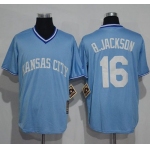 Royals #16 Bo Jackson Light Blue Cooperstown Stitched MLB Jersey