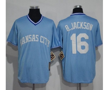 Royals #16 Bo Jackson Light Blue Cooperstown Stitched MLB Jersey