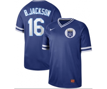 Royals #16 Bo Jackson Royal Authentic Cooperstown Collection Stitched Baseball Jersey