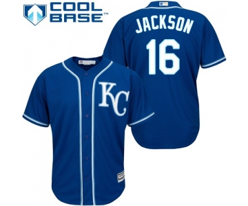 Royals #16 Bo Jackson Royal Blue Cool Base Stitched Youth Baseball Jersey