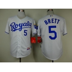 Kansas City Royals #5 George Brett White Jersey