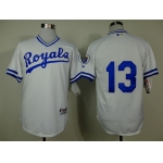 Kansas City Royals #13 Salvador Perez 1974 White Jersey