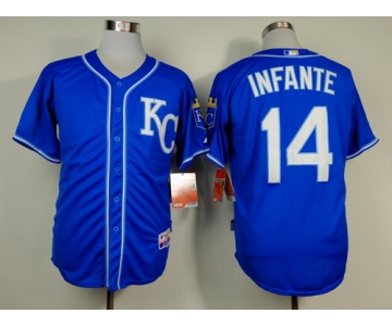 Kansas City Royals #14 Omar Infante 2014 Blue Jersey